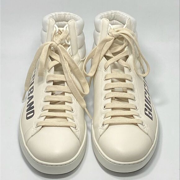 GUCCI Calfskin Ace Gucci Band Mens High Top Sneakers size 9.5/ US size 10.5 - Picture 2 of 14